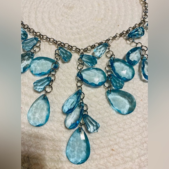 Paparazzi Blue and Silver Necklace. - Picture 2 of 3